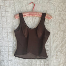 Load image into Gallery viewer, Vintage Cocoa Brown Mesh Tank Top