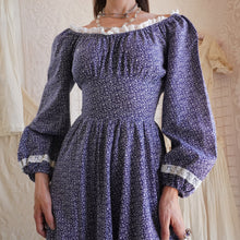 Load image into Gallery viewer, 1970's Cotton Calico Milk Maid Maxi Dress