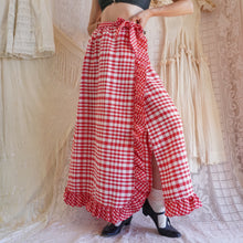 Load image into Gallery viewer, 1970's Picnic Ruffle Maxi Wrap Skirt
