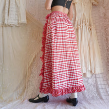 Load image into Gallery viewer, 1970's Picnic Ruffle Maxi Wrap Skirt