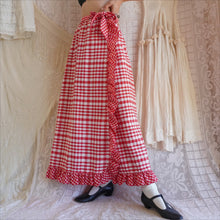 Load image into Gallery viewer, 1970's Picnic Ruffle Maxi Wrap Skirt