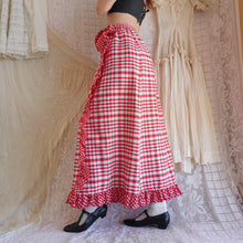 Load image into Gallery viewer, 1970's Picnic Ruffle Maxi Wrap Skirt