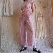 Load image into Gallery viewer, 1970's does 40's Candy Stripe Jumpsuit