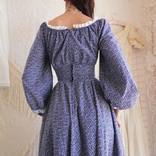 Load image into Gallery viewer, 1970's Cotton Calico Milk Maid Maxi Dress