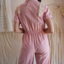 Load image into Gallery viewer, 1970's does 40's Candy Stripe Jumpsuit