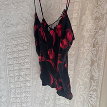 Load image into Gallery viewer, Y2K Dark Tulips Silk Camisole