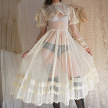 Load image into Gallery viewer, Spooky Beautiful Wounded Vintage Mesh Victorian Style Dress