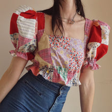 Load image into Gallery viewer, Handmade Patchwork Quilt Blouse