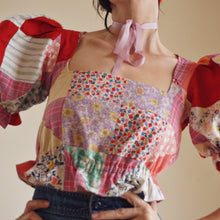Load image into Gallery viewer, Handmade Patchwork Quilt Blouse
