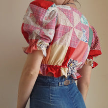 Load image into Gallery viewer, Handmade Patchwork Quilt Blouse
