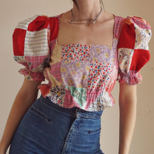 Load image into Gallery viewer, Handmade Patchwork Quilt Blouse