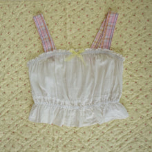 Load image into Gallery viewer, Handmade Antique Windowpane Cotton Camisole
