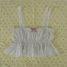 Load image into Gallery viewer, Handmade Antique Cotton Ruffle Camisole