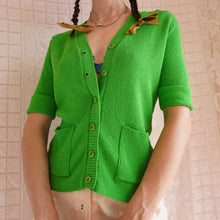 Load image into Gallery viewer, 1960's Slime Green Cardigan