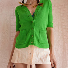 Load image into Gallery viewer, 1960's Slime Green Cardigan