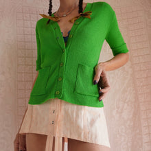 Load image into Gallery viewer, 1960's Slime Green Cardigan