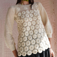 Load image into Gallery viewer, 1970's Hand Crocheted Textural Blouse