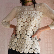 Load image into Gallery viewer, 1970's Hand Crocheted Textural Blouse