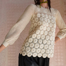 Load image into Gallery viewer, 1970's Hand Crocheted Textural Blouse