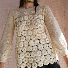 Load image into Gallery viewer, 1970's Hand Crocheted Textural Blouse