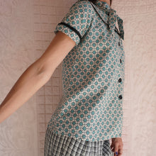 Load image into Gallery viewer, 1950's Novelty Cotton Smock Blouse