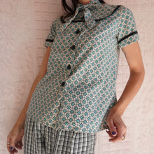 Load image into Gallery viewer, 1950's Novelty Cotton Smock Blouse