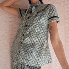 Load image into Gallery viewer, 1950's Novelty Cotton Smock Blouse