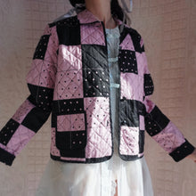 Load image into Gallery viewer, Y2K Quilted Checkered Cotton Jacket