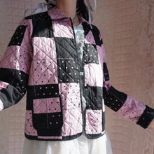 Load image into Gallery viewer, Y2K Quilted Checkered Cotton Jacket