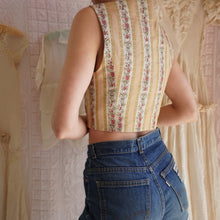 Load image into Gallery viewer, Vintage Damask Floral Ribbon Vest