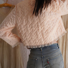 Load image into Gallery viewer, 1970&#39;s Peach Quilted Bed Jacket

