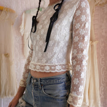 Load image into Gallery viewer, 1960&#39;s Daisy Crochet Lace Blouse
