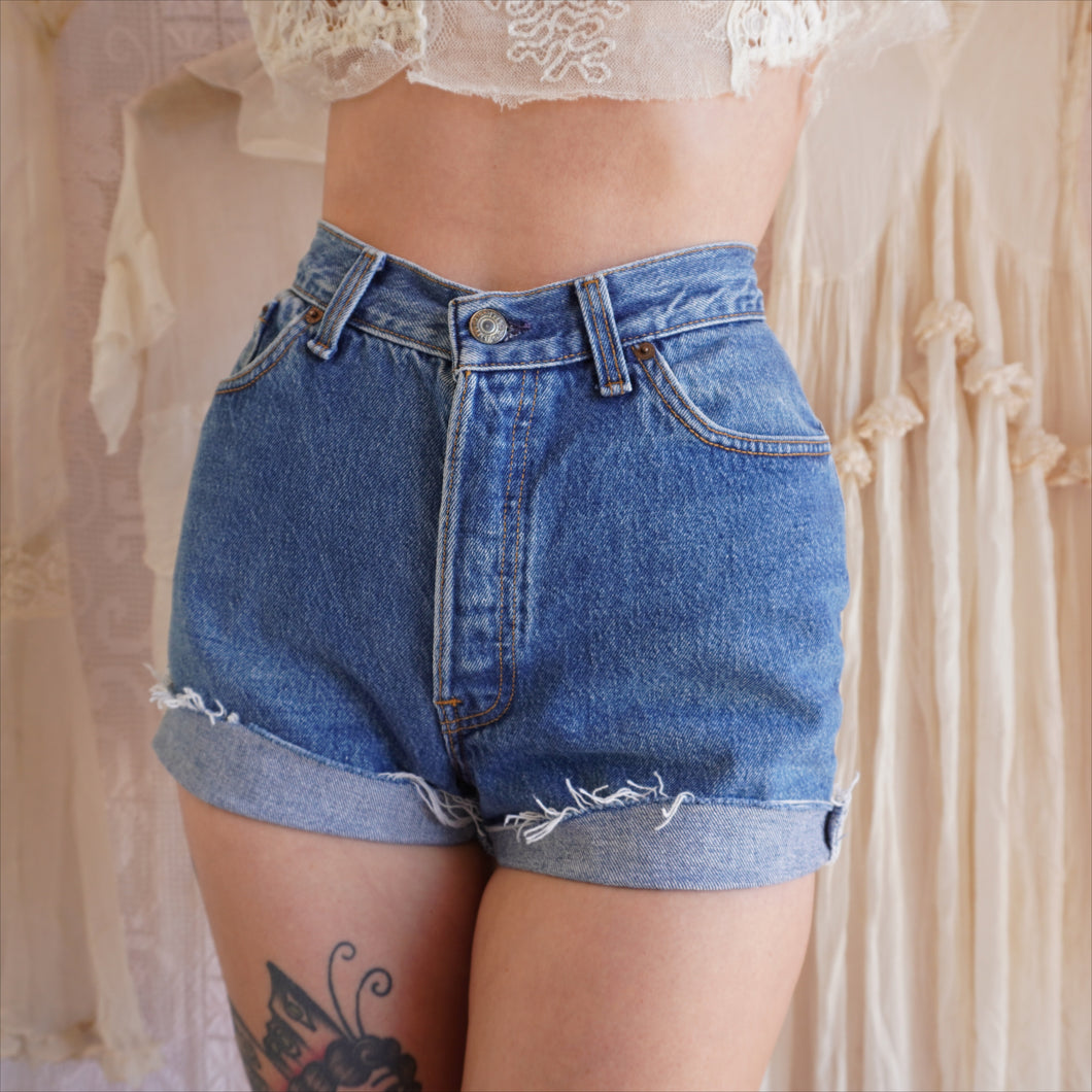 Vintage High Waisted Levi's 501's Cut Offs