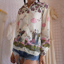 Load image into Gallery viewer, Late 60&#39;s Novelty Print Blouse
