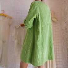 Load image into Gallery viewer, Vintage Textural Green Apple Chenille Tent Dress
