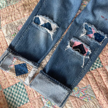 Load image into Gallery viewer, Vintage Repaired Patchwork Levi&#39;s 501&#39;s
