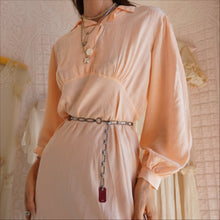 Load image into Gallery viewer, Vintage 1930&#39;s/40&#39;s Peach Rayon Dress
