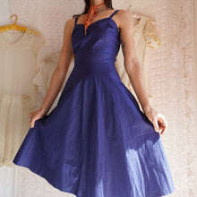 Load image into Gallery viewer, Vintage Cerulean Blue Cotton Dress
