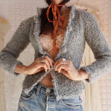 Load image into Gallery viewer, Vintage Hand Knit Curly Wool Cardigan
