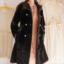 Load image into Gallery viewer, 1970&#39;s Dark Chocolate Teddy Bear Coat
