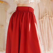 Load image into Gallery viewer, 1980&#39;s Saint Laurent Cherry Red Wool Skirt
