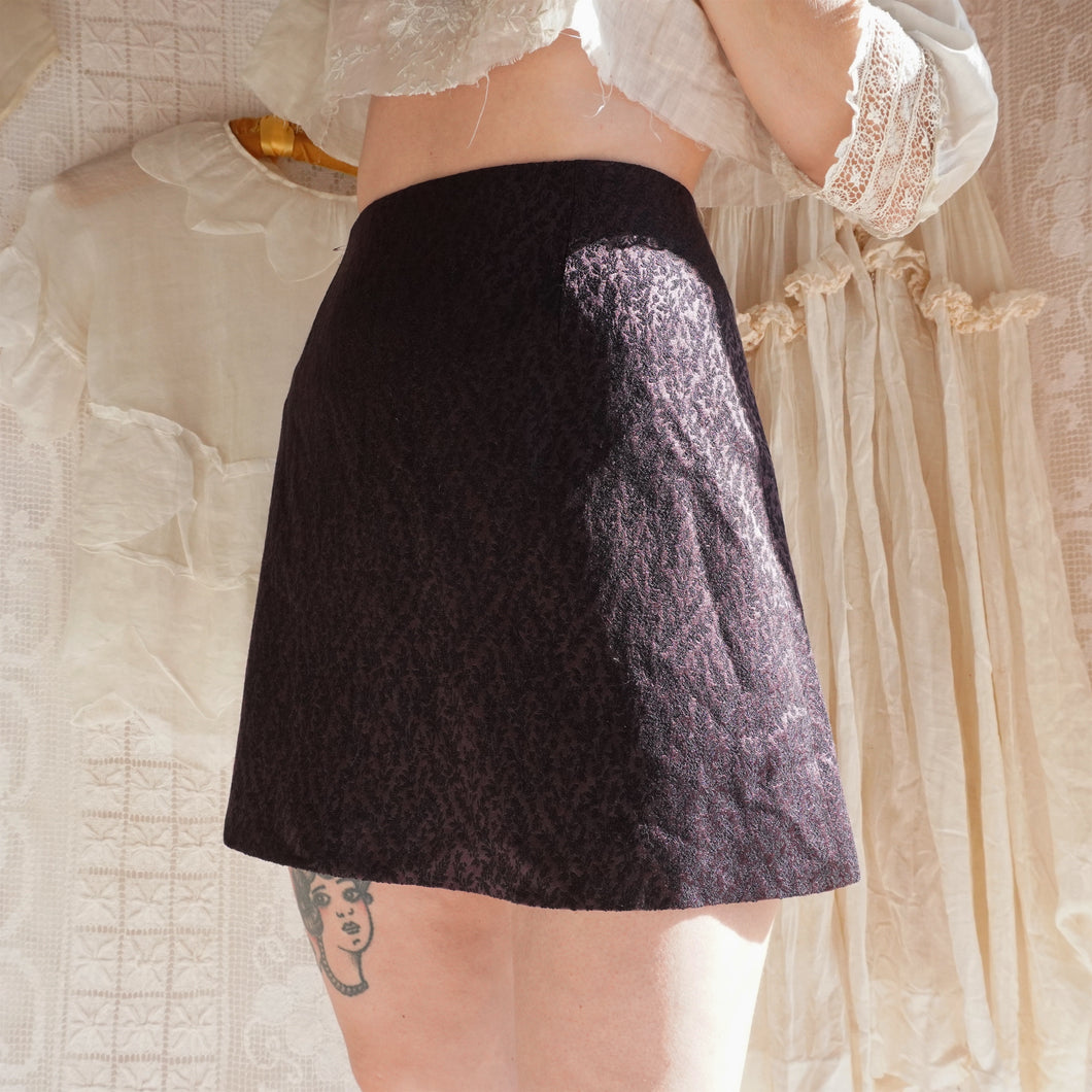 Jacquard Wool and Silk Mini Skirt