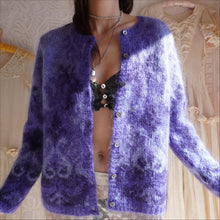 Load image into Gallery viewer, 1990&#39;s Purple Mohair Cardigan
