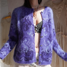 Load image into Gallery viewer, 1990&#39;s Purple Mohair Cardigan
