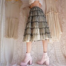 Load image into Gallery viewer, 1960&#39;s Tiered Mesh and Lace Skirt
