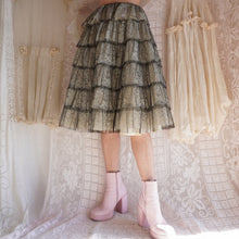 Load image into Gallery viewer, 1960&#39;s Tiered Mesh and Lace Skirt
