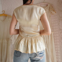 Load image into Gallery viewer, 1920&#39;s Cream Silk Clown Blouse
