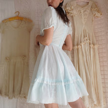 Load image into Gallery viewer, 1970&#39;s Sun Faded Blue Square Dancing Dress
