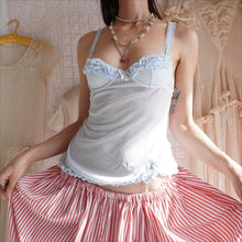 Load image into Gallery viewer, Baby Blue Lingerie Top with Ruffles
