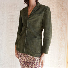 Load image into Gallery viewer, 1990&#39;s Moss Green Suede Jacket
